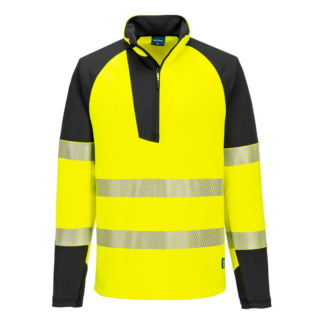 PORTWEST PW3 HI-VIS 1/4 ZIP SWEATSHIRT