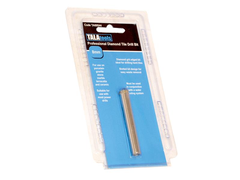 TALAtools Professional Diamond Tile Drill Bit 8mm