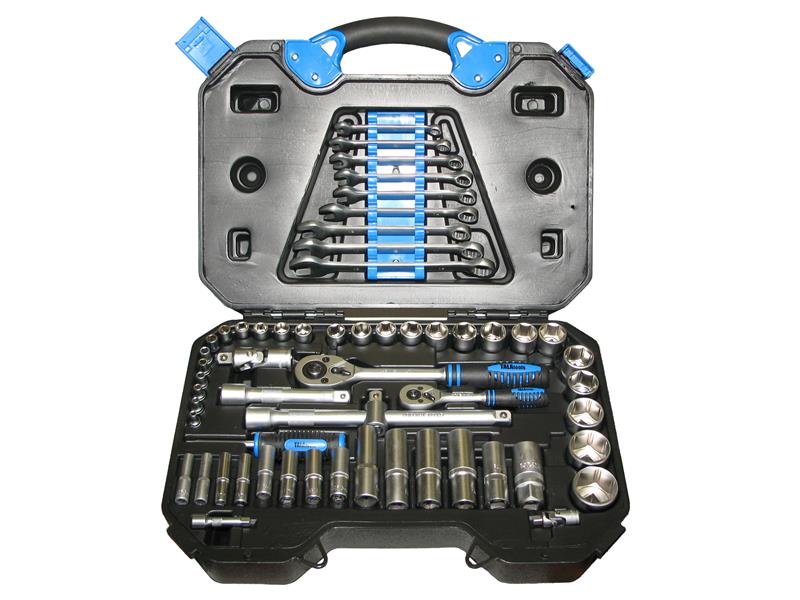 TALAtools 1/4in & 1/2in Drive Socket & Accessory Set, 58 Piece