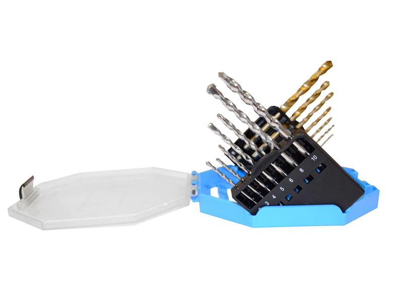 TALAtools Masonry & HSS Drill Bit Set, 14 Piece