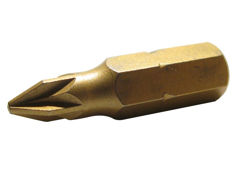 TALAtools TiN Coated Screwdriver Bit Pozidriv PZ4 25mm (Pack 1)