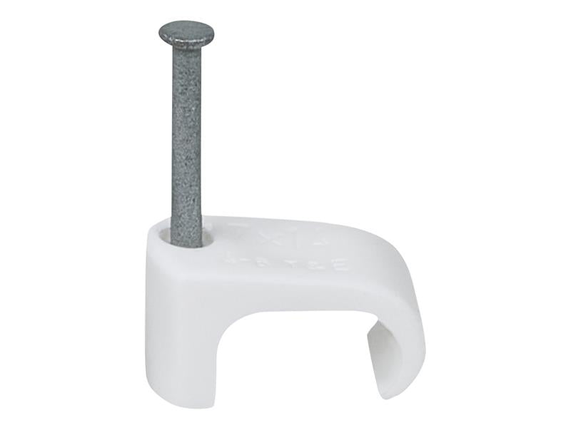 Tillex® Cable Clip Flat 7x14 White 2.0 x 25mm Box 100