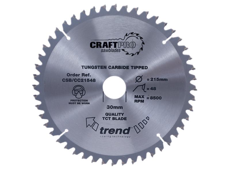Trend CSB/CC21560 CraftPro Mitre Saw Blade 215 x 30mm x 60T