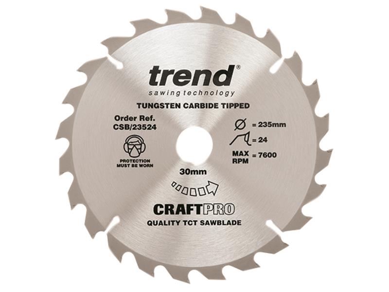Trend CSB/23524 CraftPro Saw Blade 235 x 30mm x 24T