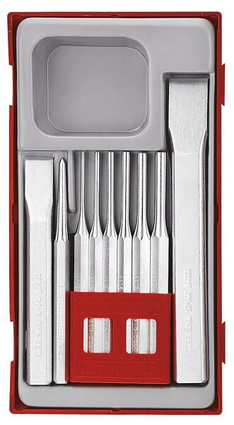 TENG TOOL Punch and Chisel Set 9 Pieces