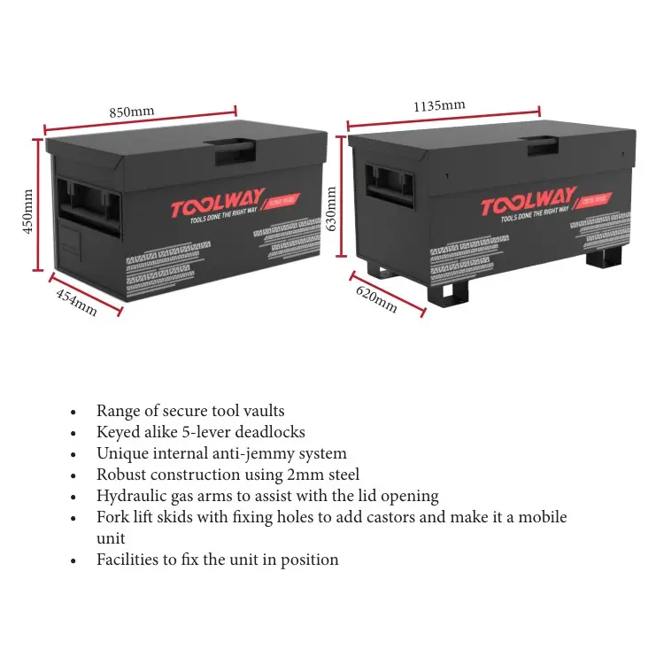 TOOLWAY VAN BOX 850 X 454 X 450MM