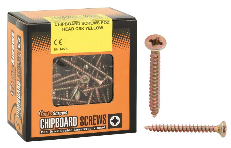 M4.5X60 YELLOW POZI CHIPBOARD SCREW 200BOX FT
