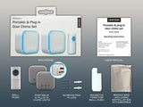 UNI-COM PORTABLE & PLUG-IN DOOR CHIME SET WHITE