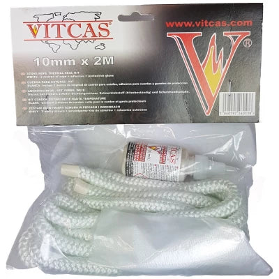 VITCAS 10MM X 2M STOVE ROPE KIT WHITE