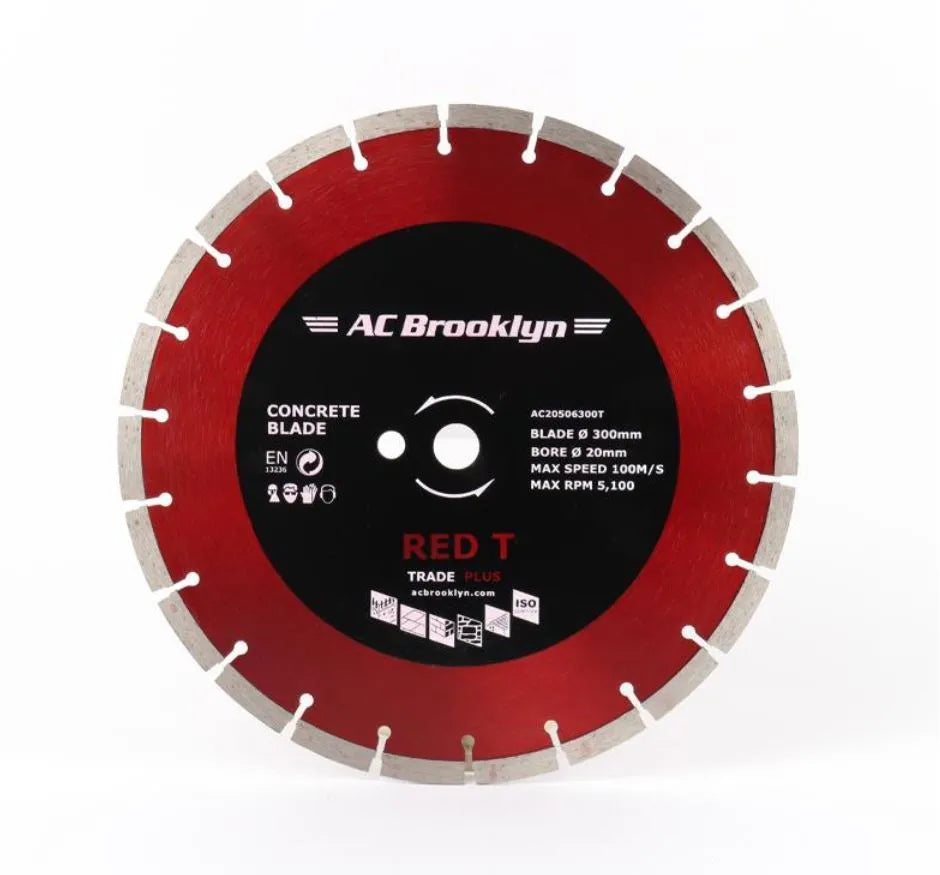 AC BROOKLYN 300MM DIAMOND BLADE RED T SERIES 20MM B