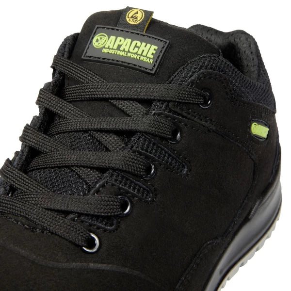 APACHE BRAMPTON ESD SUEDE SAFETY TRAINER BLACK