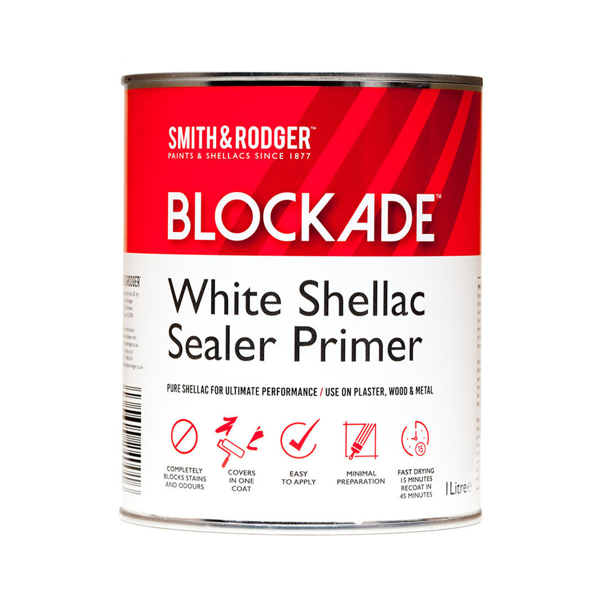 S&R BLOCKADE SHELLAC SEALER PRIMER WHITE 1L