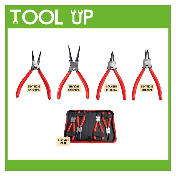 JEFFERSON 7" CIRCLIP PLIER SET 4PC