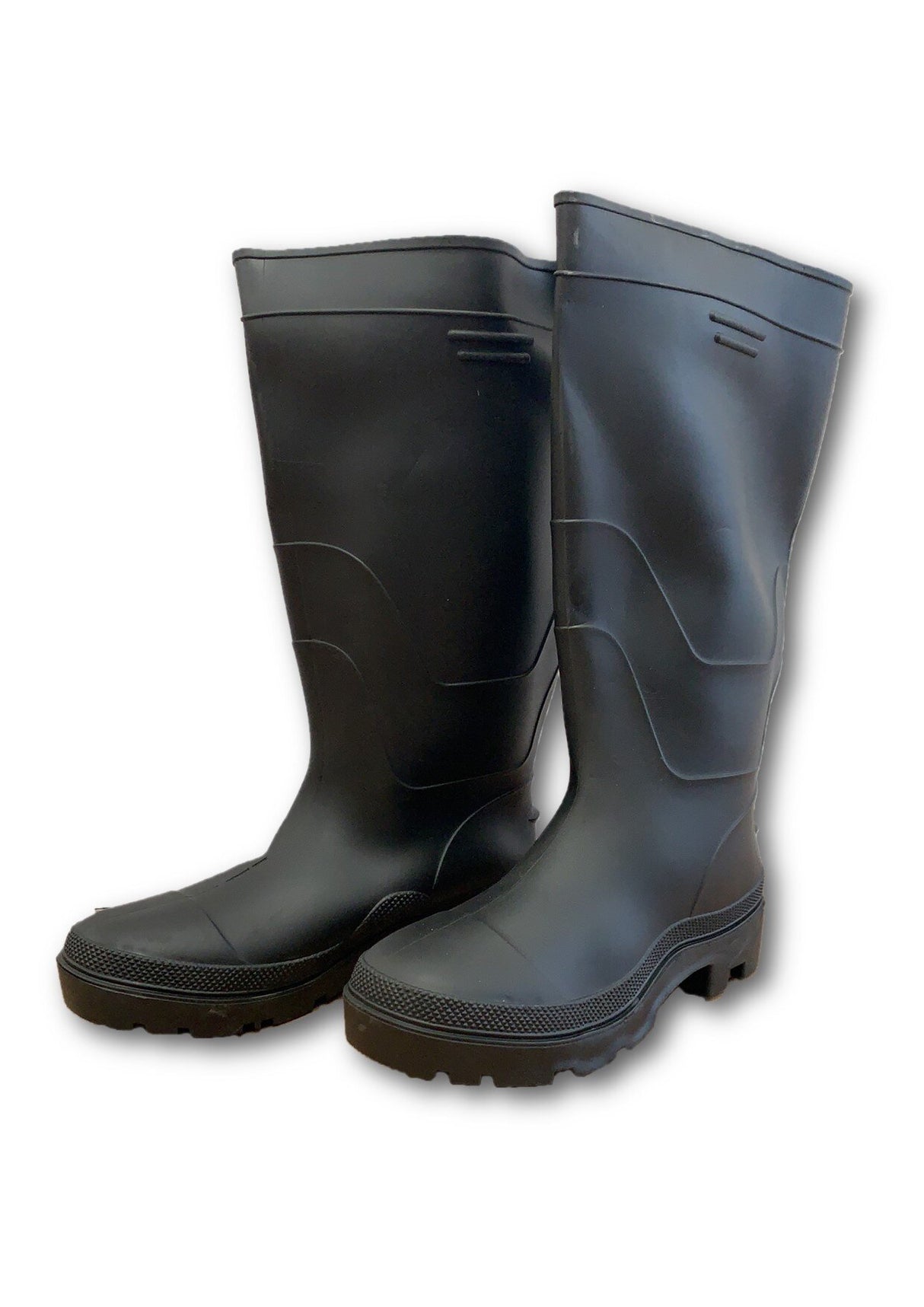 BLACK WELLINGTON BOOTS ASSORTED`"SIZES 9,10,11,12"