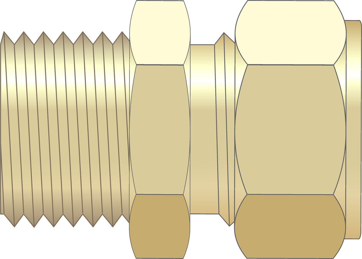 Easy Plumb 1/2" M.I. Straight Brass Compression Coupling