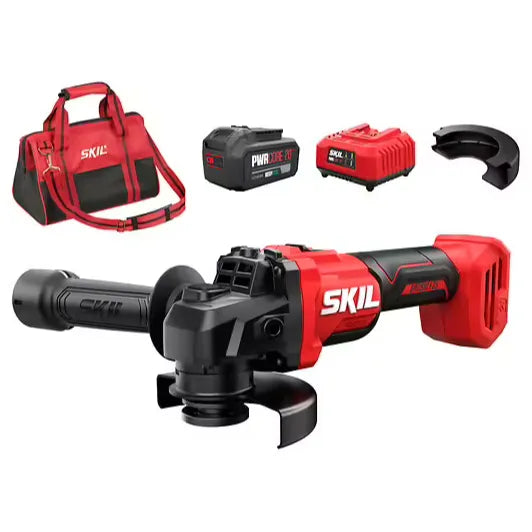 SKILL 3922DA BRUSHLESS ANGLE GRINDER 115MM 20V 4.0AH BATTERY + 2 - 4A CHARGER BAG