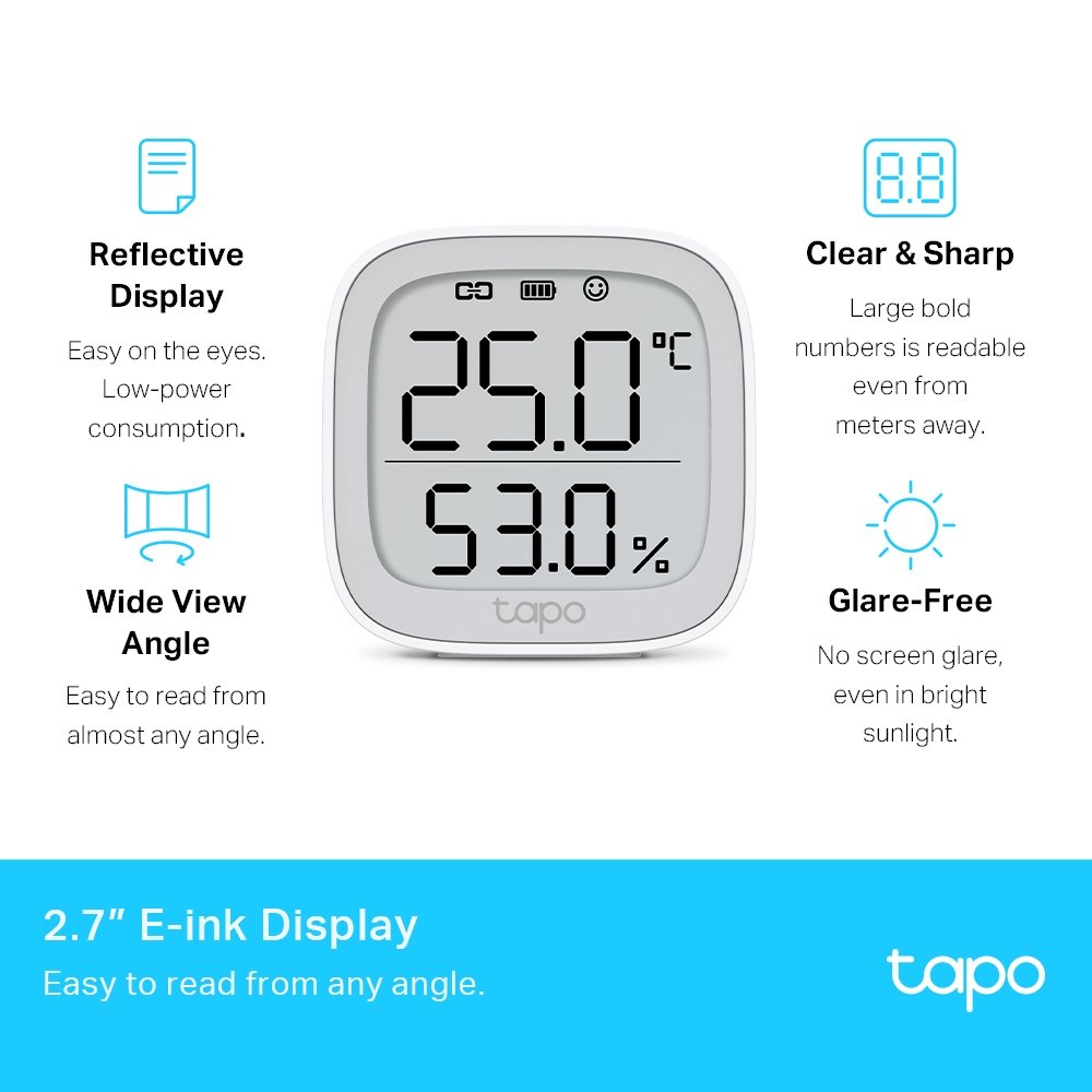 TP LINK TAPO SMART TEMPERATURE AND HUMIDITY MONITOR