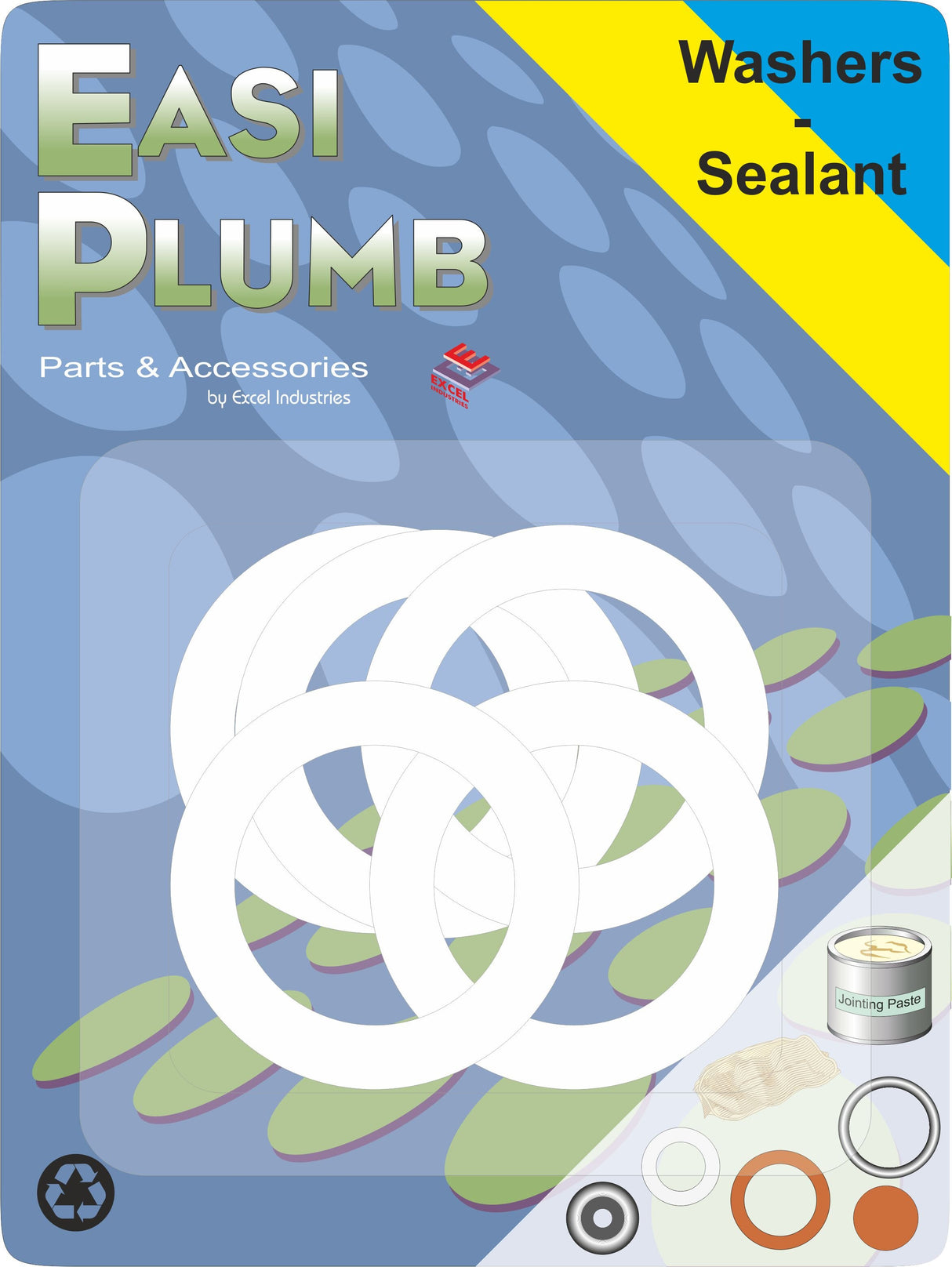 EASY PLUMB PACK  5, 3/4" PVC WASHERS