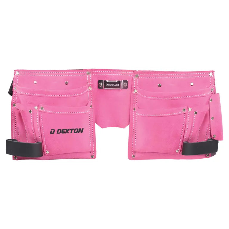 DEKTON LEATHER 10 POCKET TOOL BELT - PINK