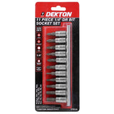 DEKTON 11 PIECE 1 / 4" DR SOCKET SET