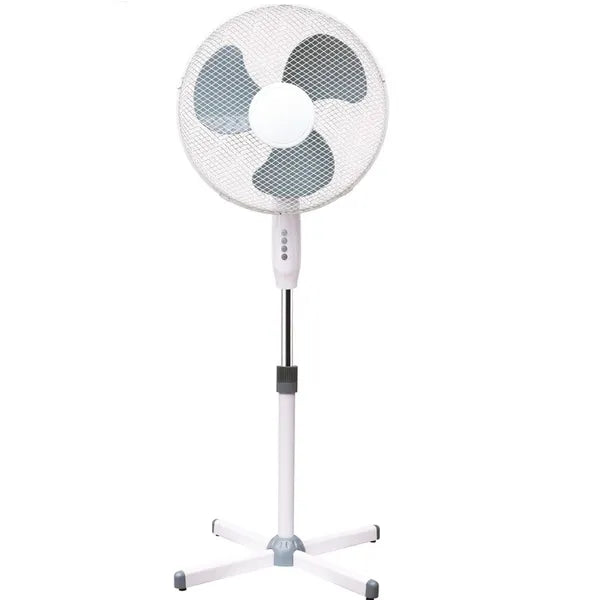 16" OSCILLATING WHITE FREE STAND FAN