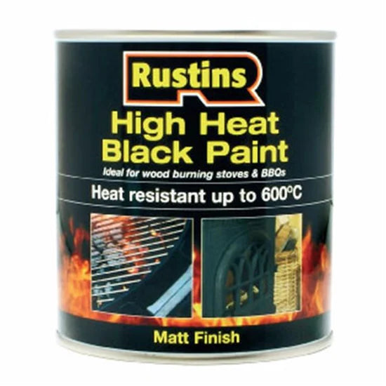 RUSTINS HIGH HEAT BLACK PAINT 250ML