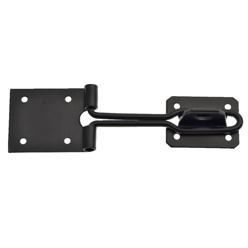 PREMIUM CHOICE 75mm WIRE HASP & STAPLE BLACK