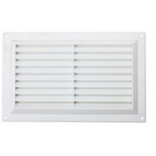 AIRFLOW LOUVERED VENT & SCREEN WHITE 9 X 6