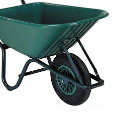 WORKMAN 100L GREEN PLASTIC BODY GARDEN BUDDY WHEELBARROW
