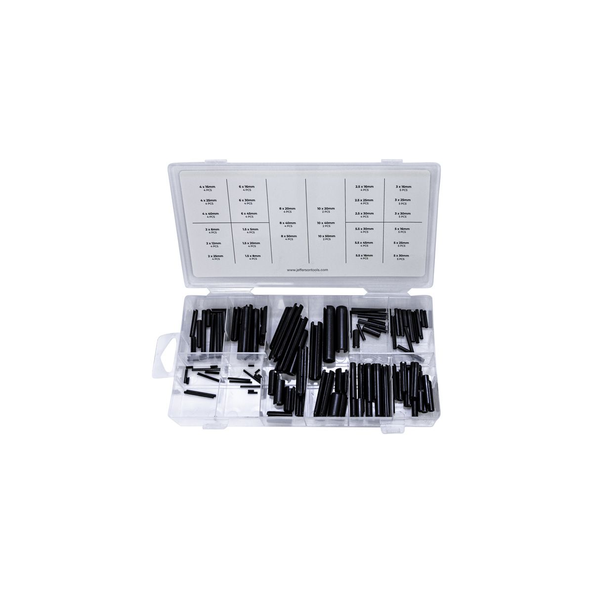 JEFFERSON 120PC ROLL PIN SET, METRIC