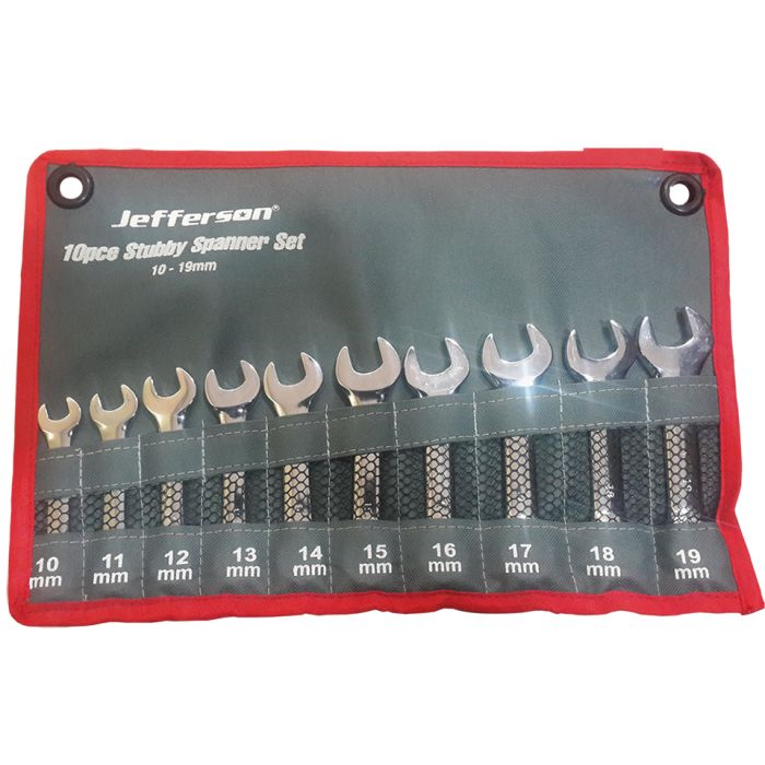 JEFFERSON 10 PIECE STUBBY SPANNER SET