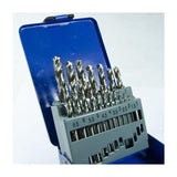 JEFFERSON 19PC HSS FULLY GROUND DRILL BIT SET DIN 338
