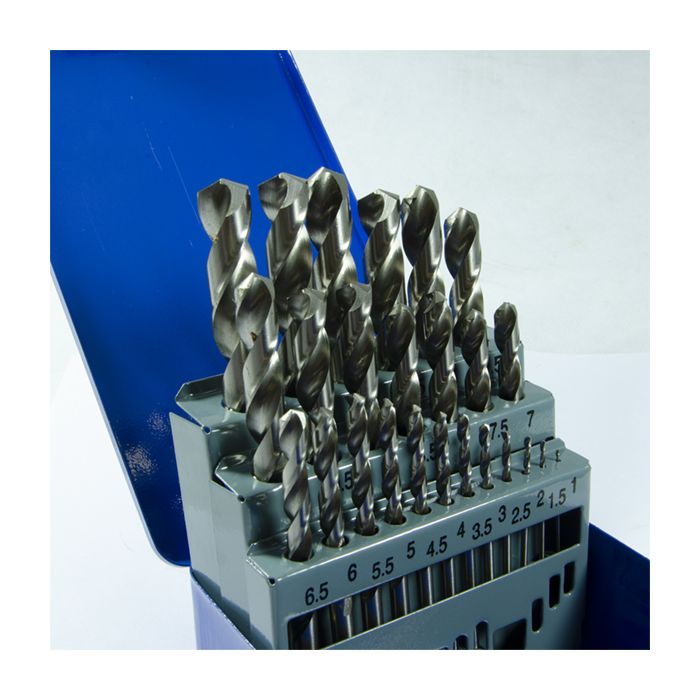 JEFFERSON 25PC HSS FULLY GROUND DRILL BIT SET DIN 338