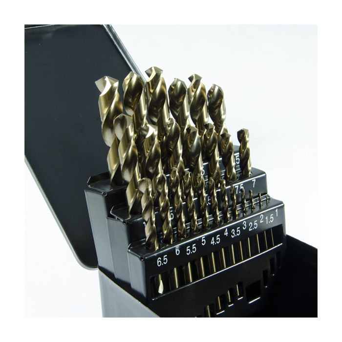 JEFFERSON 25PC M2 HSS COBALT DRILL BIT SET