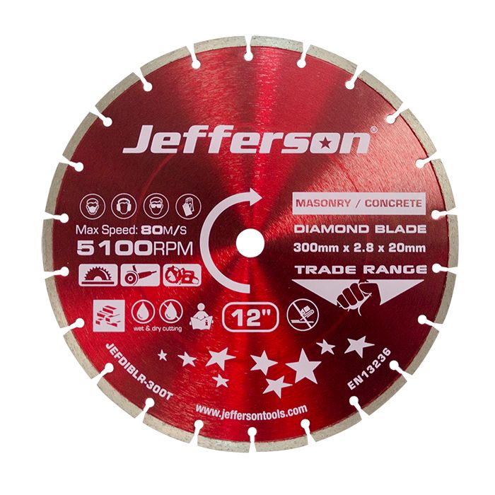 JEFFERSON 300MM DIAMOND BLADE TRADE (RED)