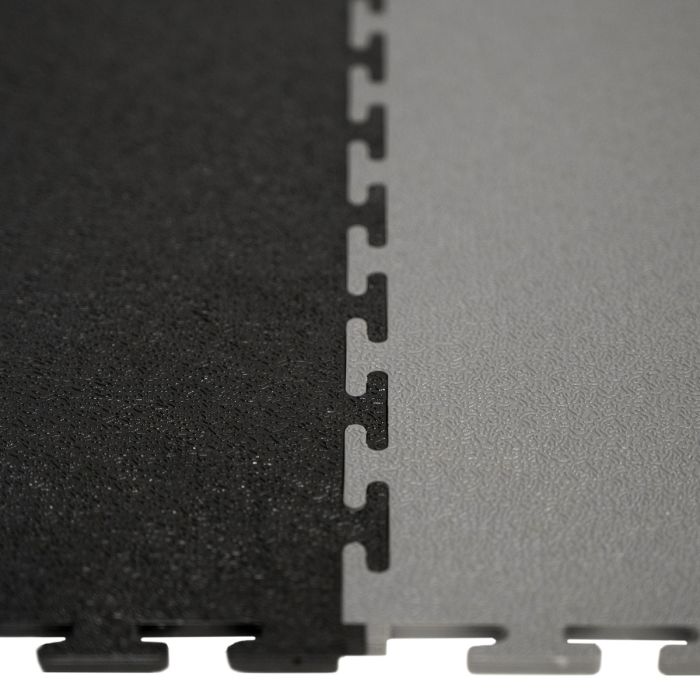 JEFFERSON 500X500MM INTERLOCKING PVC FLOOR TILE DARK GREY 10PK