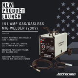 JEFFERSON GAS GASLESS MIG WELDER 230V