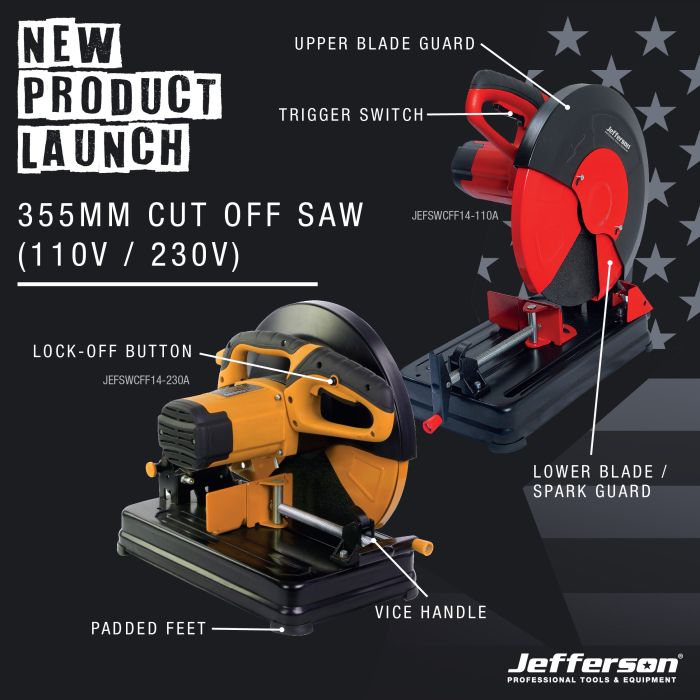 JEFFERSON 355MM 14" METAL CUT OFF SAW 230V