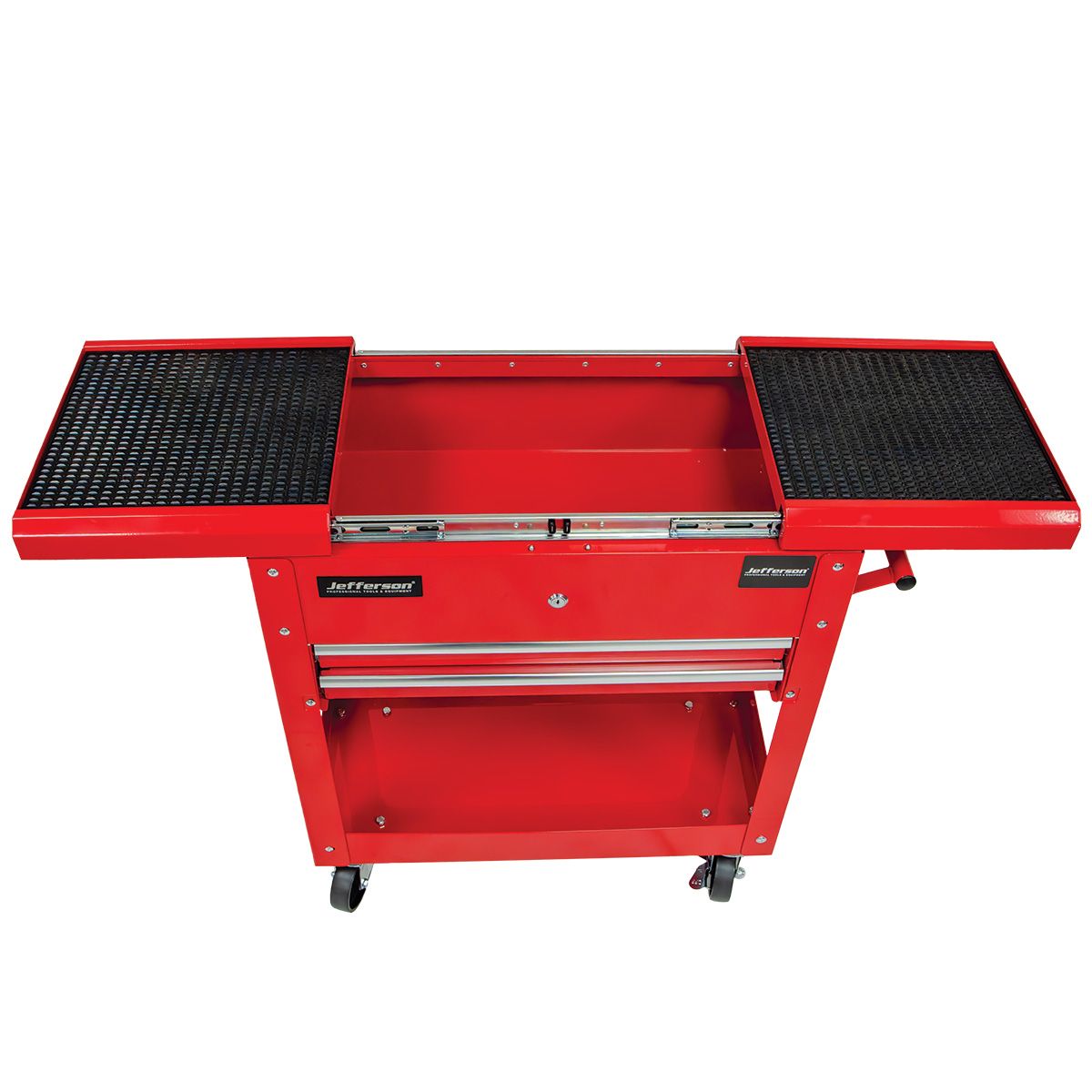 JEFFERSON MOBILE TOOL & PARTS TROLLEY WITH SLIDING LID & DRAWERS