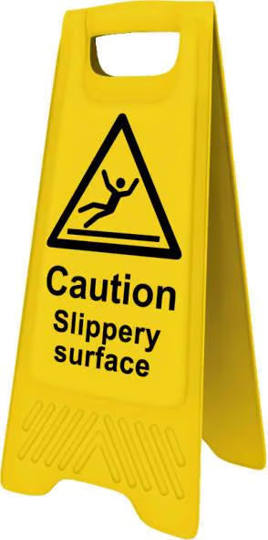 HEAVY DUTY A-BOARD - 'CAUTION SLIPPERY SURFACE'