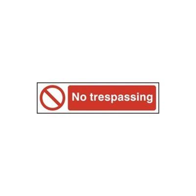 No trespassing - PVC (200 x 50mm)