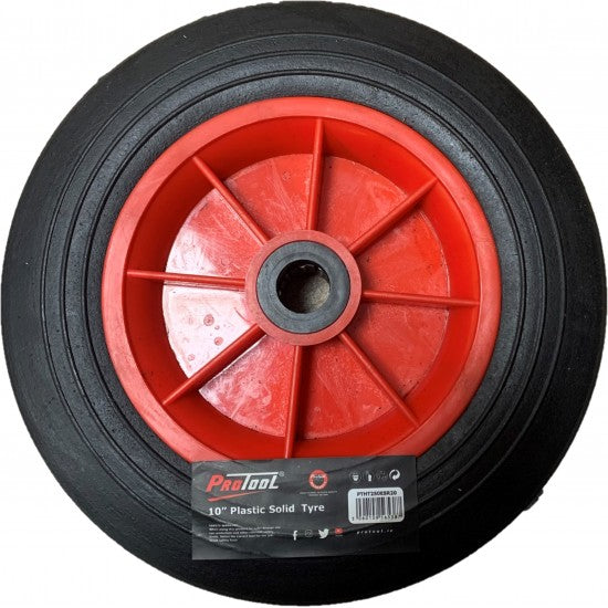 PROTOOL 250MM WHEEL SOLID RUBBER 20MM BORE