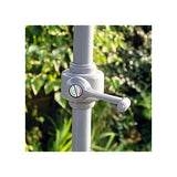 REDWOOD 2M ALUMINIUM TILTING PARASOL WITH CRANK-BLACK