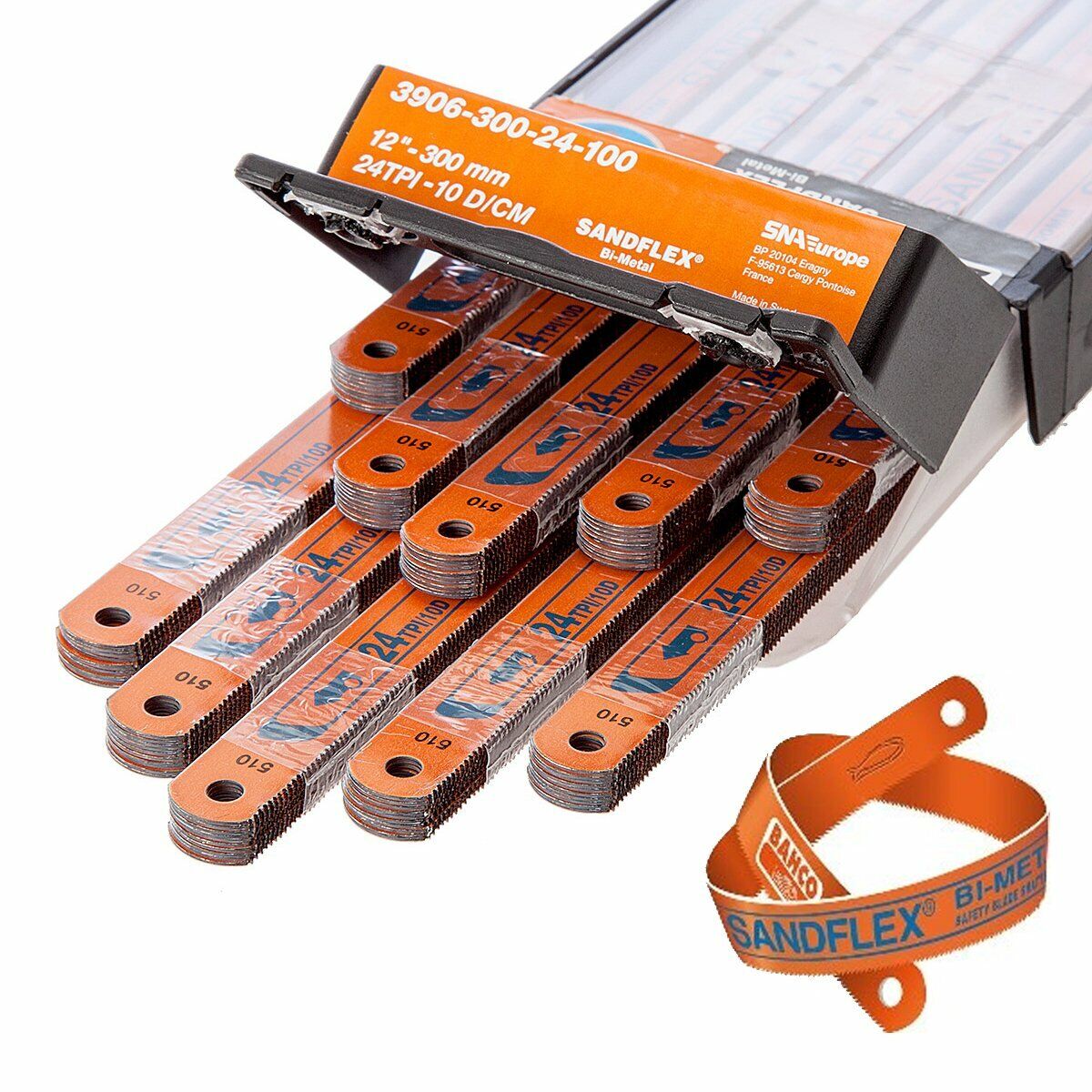 Bahco 3906 Sandflex® Hacksaw Blades 300mm (12in) x 32 TPI (Pack 100)