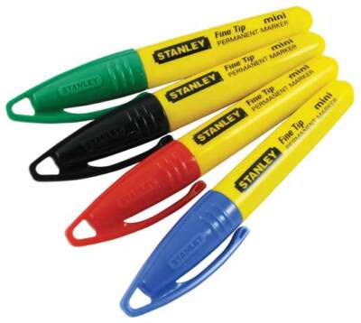STANLEY® Mini Fine Tip Marker, Mixed Colours - Watson Hire