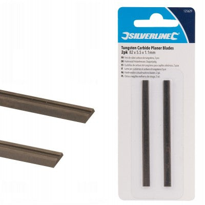 SILVERLINE TUNGSTEN CARBIDE PLANER BLADES 2PK