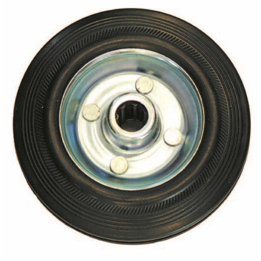 FF GROUP RUBBER BLACK WHEEL, ONLY, 125MM