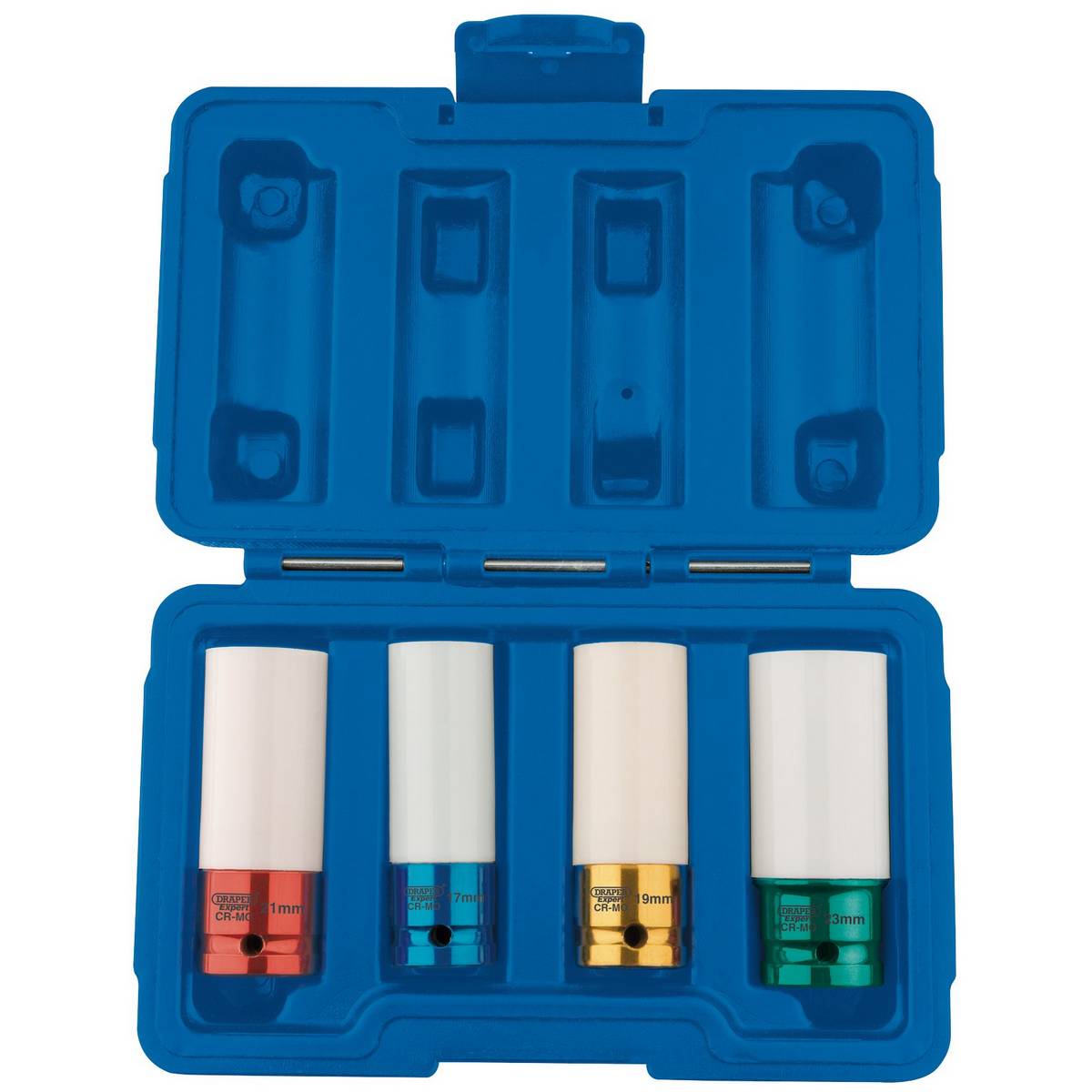 DRAPER WHEEL NUT SOCKET FOR ALLOY WHEELS, 1/2" SQ. DR. (4 PIECE)