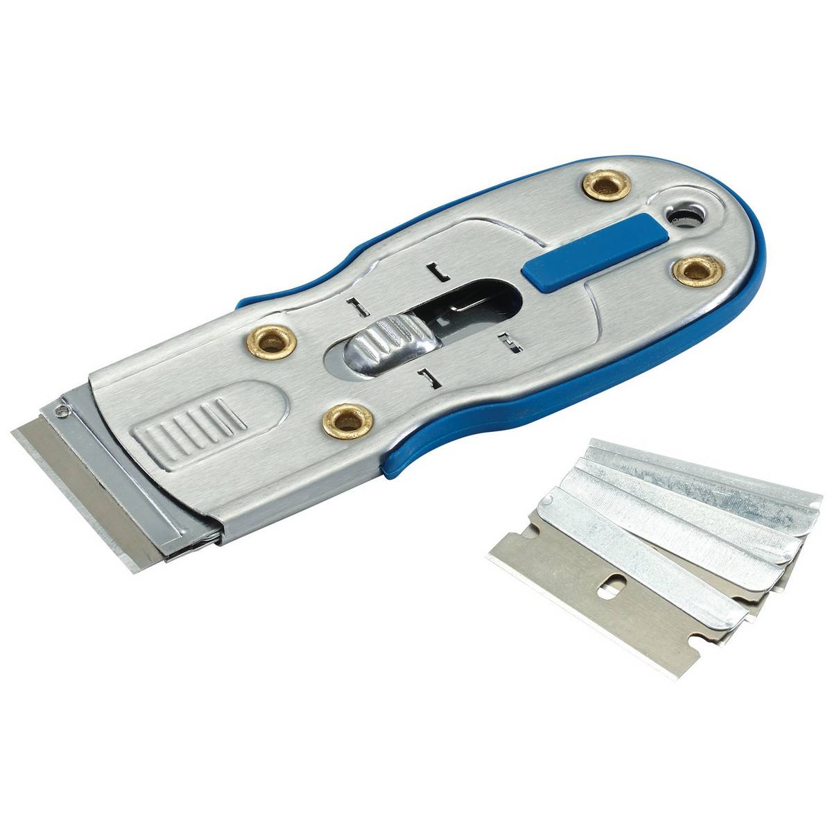 DRAPER RETRACTABLE WINDOW SCRAPER WITH X 5 BLADES
