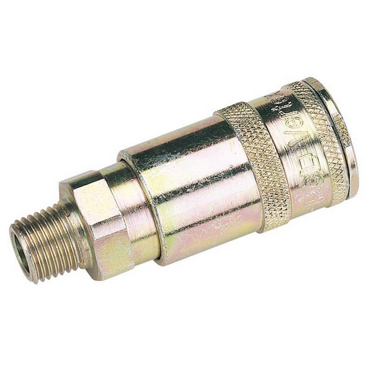 DRAPER 1/4" BSP TAPER MALE THREAD VERTEX AIR COUPLING - Watson Hire
